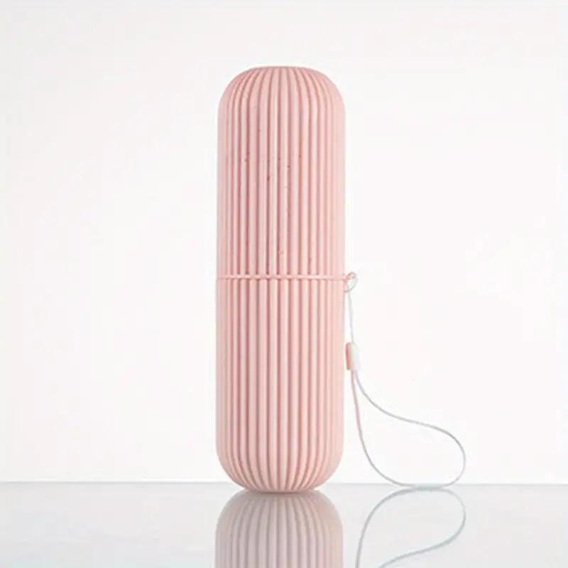 Portable Travel Toothbrush Box With Mouthwash Cup Convenient Brushing Cup And Toothwash Tooth Cylinder For Bathroom Essentials