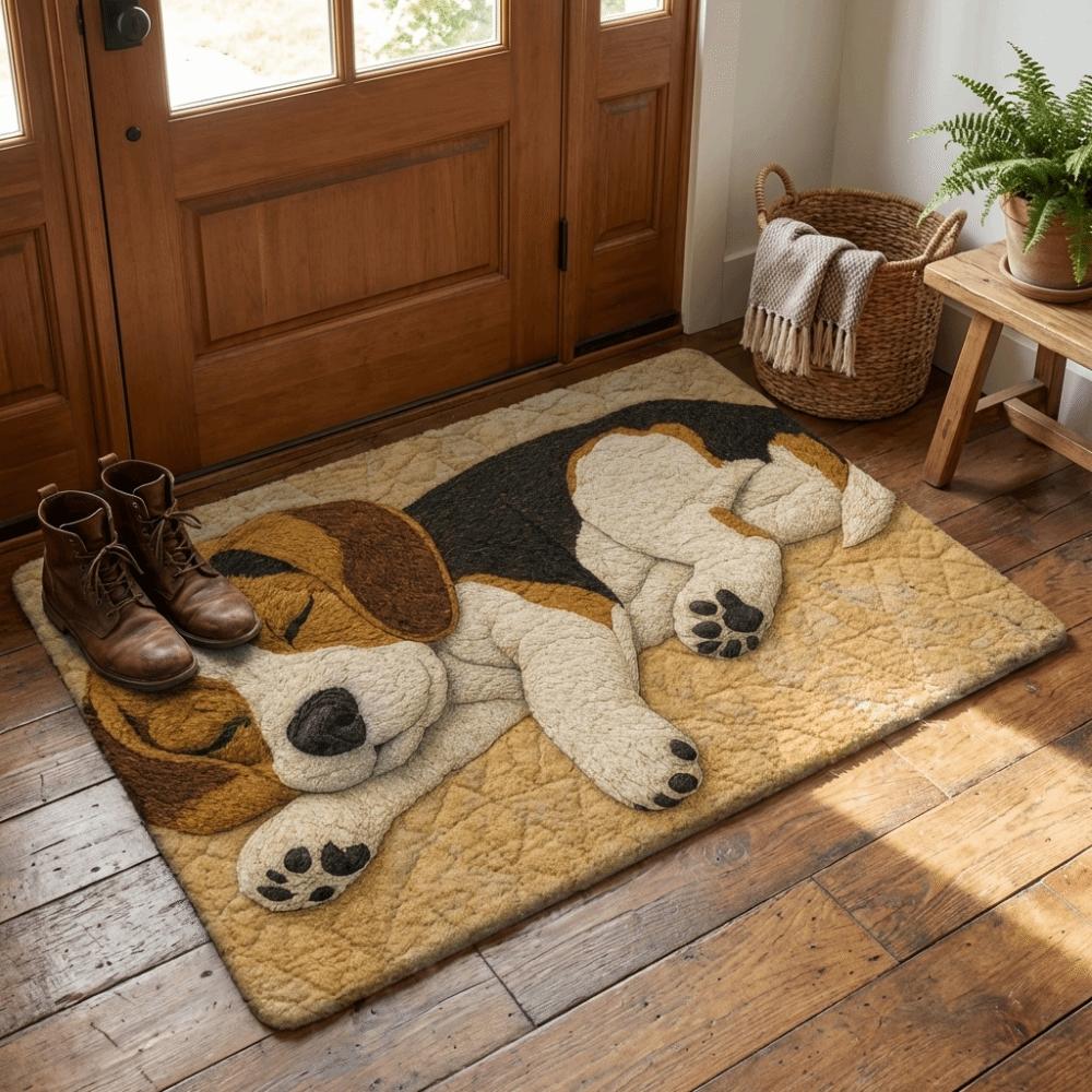 Water-absorbing Beagle Floor Mat 40*60cm Bedroom Door Rug Creativity Foot Mat  Home Decor
