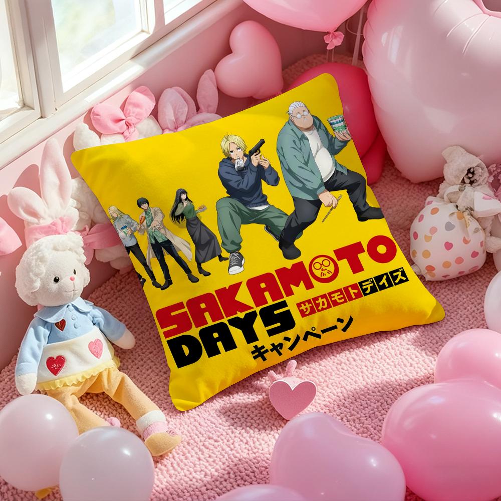 S-SAKamoTO DAYS Аниме Наволочка с принтом узора Подушка для гостиной Дивана и Декор спальни