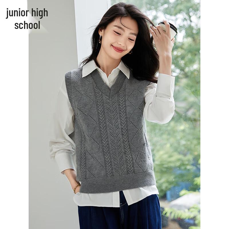 Чушень Женский Ретро Вязаный Жилет с V-образным вырезом для многослойности