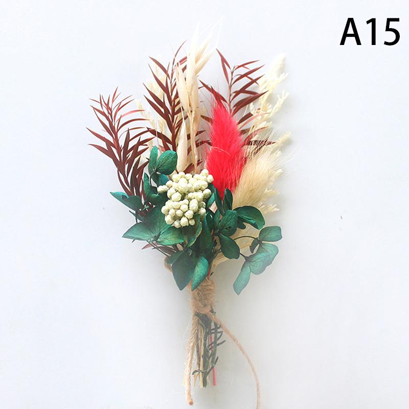 1 шт. Мини-букет из натуральных сухих цветов, бутоньерки для жениха, бутоньерки для подружек невесты, брошь для корсажа, рождественский свадебный декор