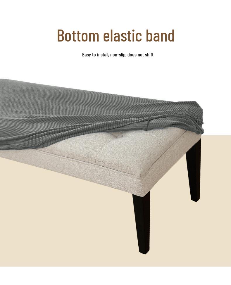 Эластичный велюровый чехол на скамью и пуфик в скандинавском стиле для дома, отеля или пианино
