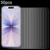 50Pcs 0.18mm High-Aluminum Tempered Glass Screen Protector For iPhone 18, Anti-Scratch HD Clear Protective Film