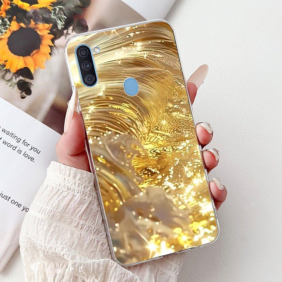 Чехол для телефона Samsung Galaxy A11 M11 Samsung A11 M11 A115F M115F Элегантный Цветочный Кот Раскрашенный Мягкий Силикон Прозрачный ТПУ Чехлы
