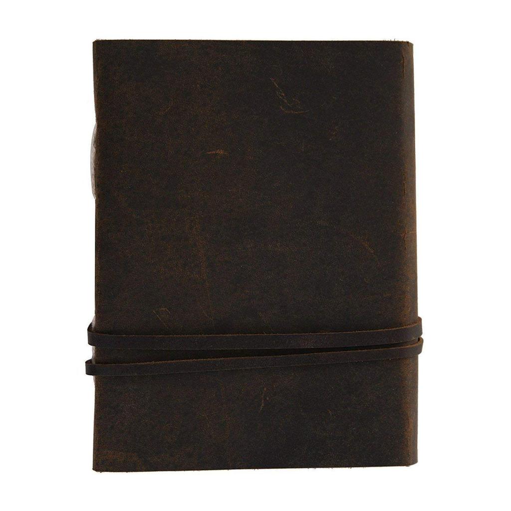 Handmade Embossed Travel Diary with Style and Formate with Key Rope - Brown. Size 5x7 Inches