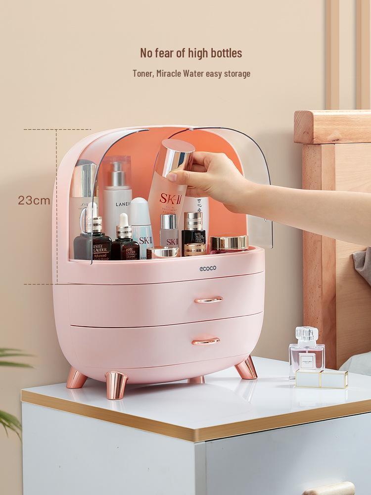 Прозрачный пылезащитный органайзер для косметики: Органайзер для хранения кистей для макияжа и средств по уходу за кожей для туалетного столика