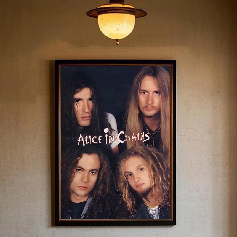 Ретро Музыка Элис Ин Чейнс Постер HD арт липкая стена водонепроницаемый дом гостиная спальня бар эстетичное украшение
