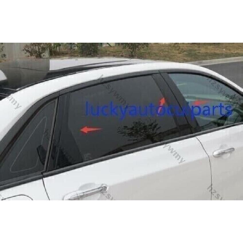 Glossy Black PC Window BC Pillar Post Cover Trim For Cadillac CT6 2016-2020 6pcs