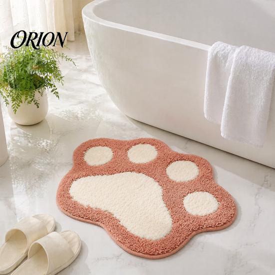 Утолщенный пушистый коврик для ванной, коврик в виде лапки кошки, нескользящий мягкий ковер, впитывающий, похожий на кашемир, моющийся, милый ковер для прихожей, ванной комнаты, спальни, нескользящий