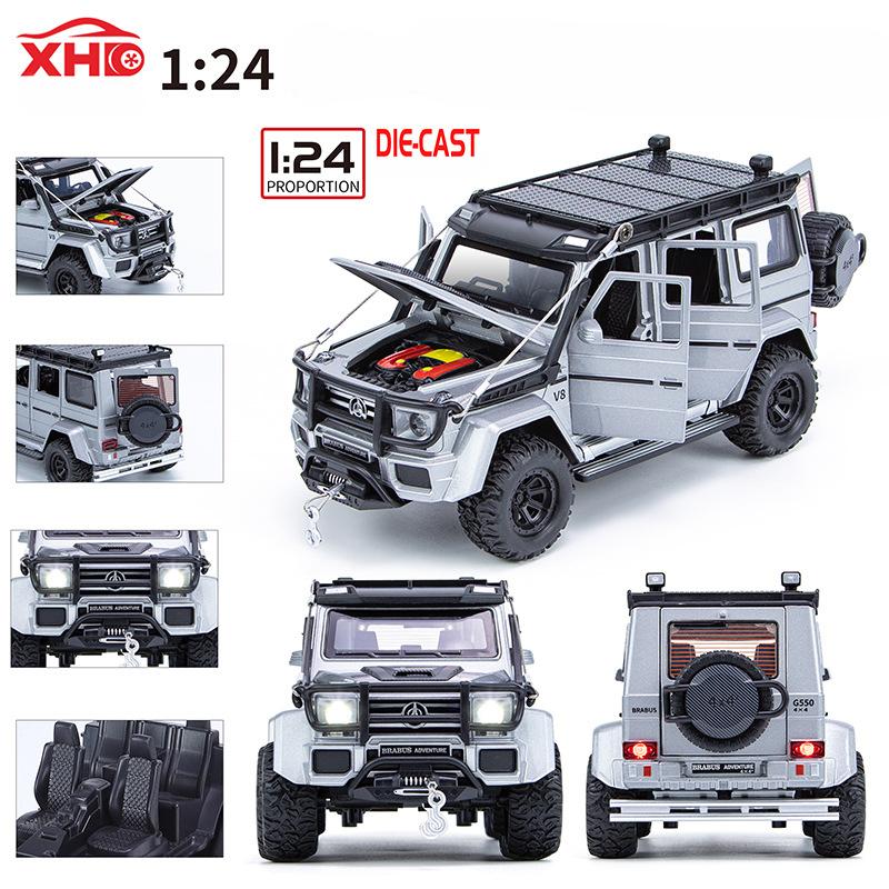 1/24 масштаб Benz G550, литая под давлением модель автомобиля, игрушечный автомобиль с откатным механизмом, звуком и светом для детей, коллекция подарков для мальчиков и девочек