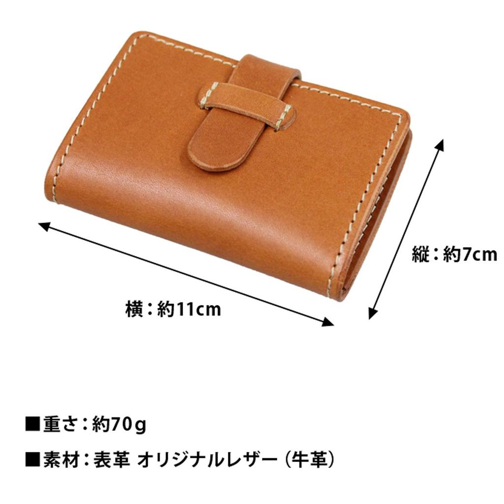Card Case Slim Genuine Leather Tochigi Leather Bellows Book Type Thin Compact Large Capacity Card Holder Brand Card Holder Made In Japan [Porco Rosso]