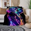 Neon Joker Art Print - Colorful Wall Decor for Bedroom or Living RoomBlanket Flannel Throw Blanket for Sofa, Bed, Travel, Camping, Office