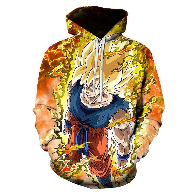Dragon Ball 3D Printed свитер с капюшоном осенняя одежда для мужчин и женщин в одном стиле 2024 года мультяшная аниме одежда и куртки модные