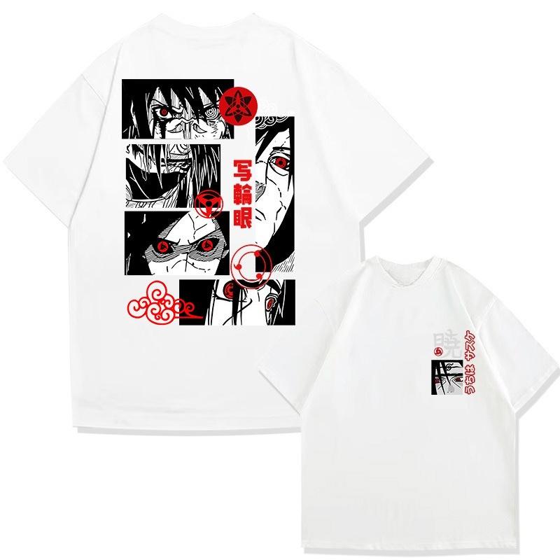 Trendy Brand Hot Selling Childrens Tshirt Japanese Anime Naruto Pure Cotton Doublesided Printed Parentchild Tshirt