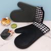 1Pc Silicone Glove Non-Slip Thickened Oven Mitt Heat-Resistant Protective Cooking Glove for Home Kitchen