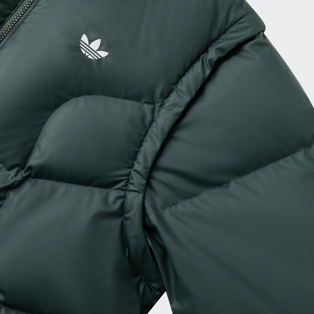 Adidas Оригинальная теплая спортивная куртка-пуховик с капюшоном и съемным логотипом ADC 2N1 DJ M, мужская куртка цвета минеральный зеленый JW1366