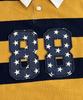 SK8ER ROCK 88 Stripe Rugby Shirt ((Mustard*Navy))