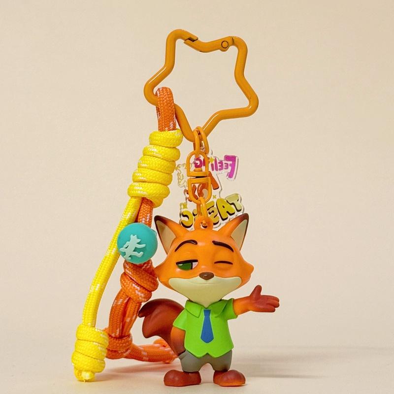 12cm Classic Anime Genuine Zootopia Plush Keychains Small Pendant Bag Hangings Christmas Birthday Gifts For Kids