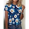 Summer Flowers Rose 3D Print T-shirts Women Streetwear Casual Fashion Y2k Short Sleeve T Shirt O-neck Tops