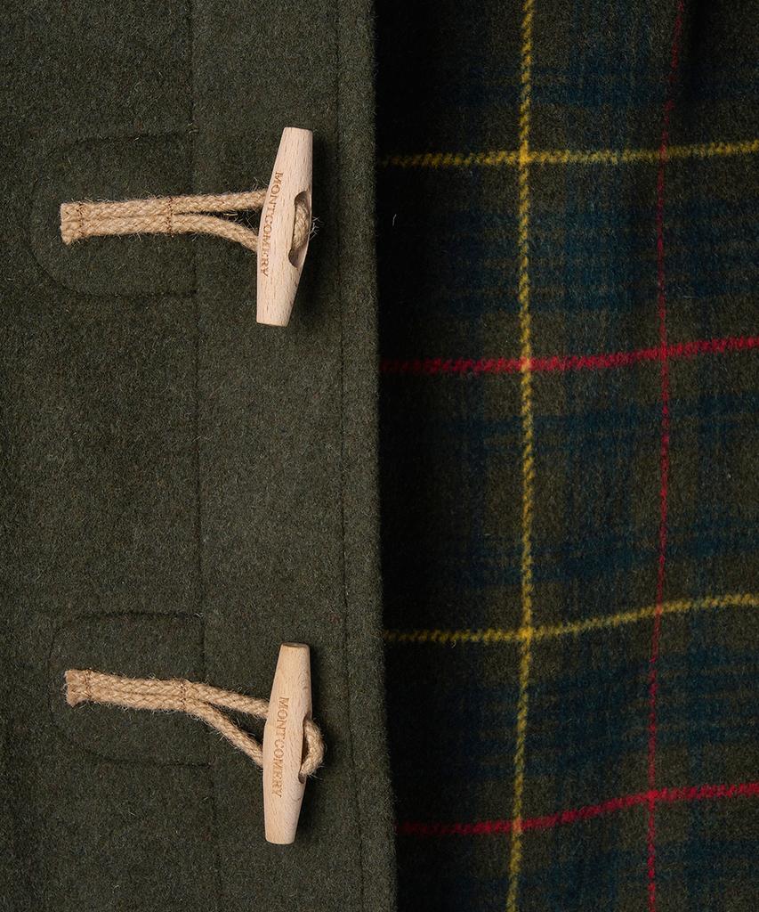 Montgomery Classic Fit Duffle Coat With Wooden - Olive