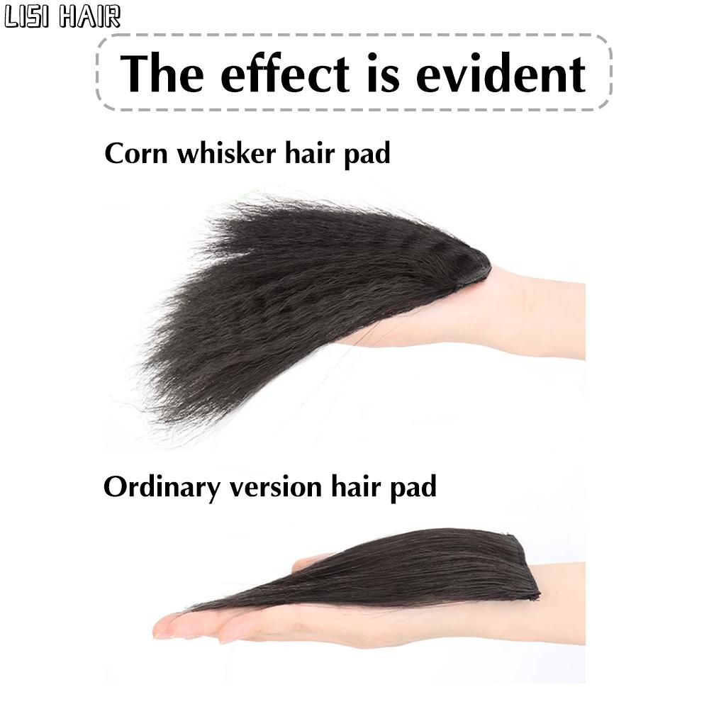 MERISIHAIR Синтетический зажим для парика с текстурой кукурузных усов в верхней части черепа для женщин, одежда для косплея