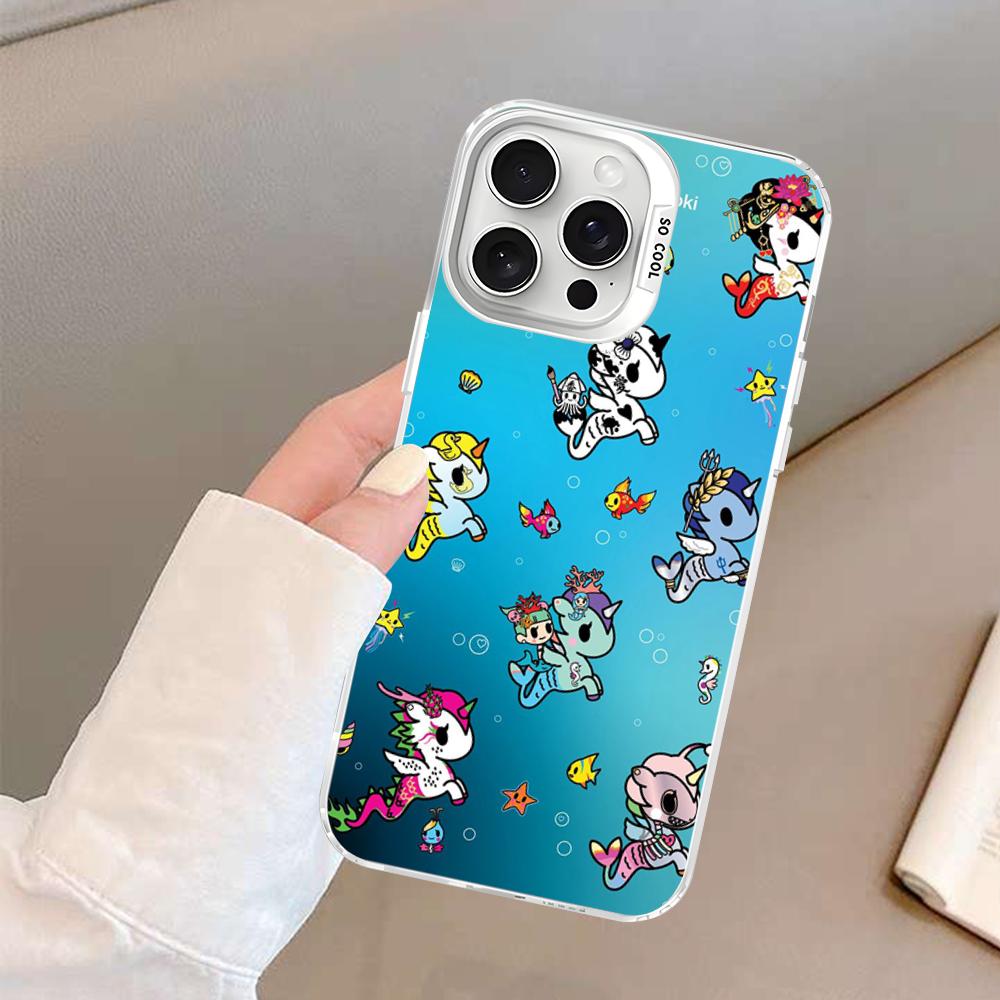 Япония Tokidoki Аниме Чехол для Телефона Для IPhone 16 15 14 13 12 11 Pro Max X XR XSMAX 8 7 Plus Матовый Ударопрочный Задний Чехол
