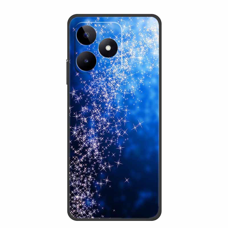 6.74" Чехол для Realme Note 50 Черный Силикон Мягкий ТПУ Чехлы для Телефона Задняя Крышка Для Realme Note 50 Чехол Note50 Защитный Coque Сумка