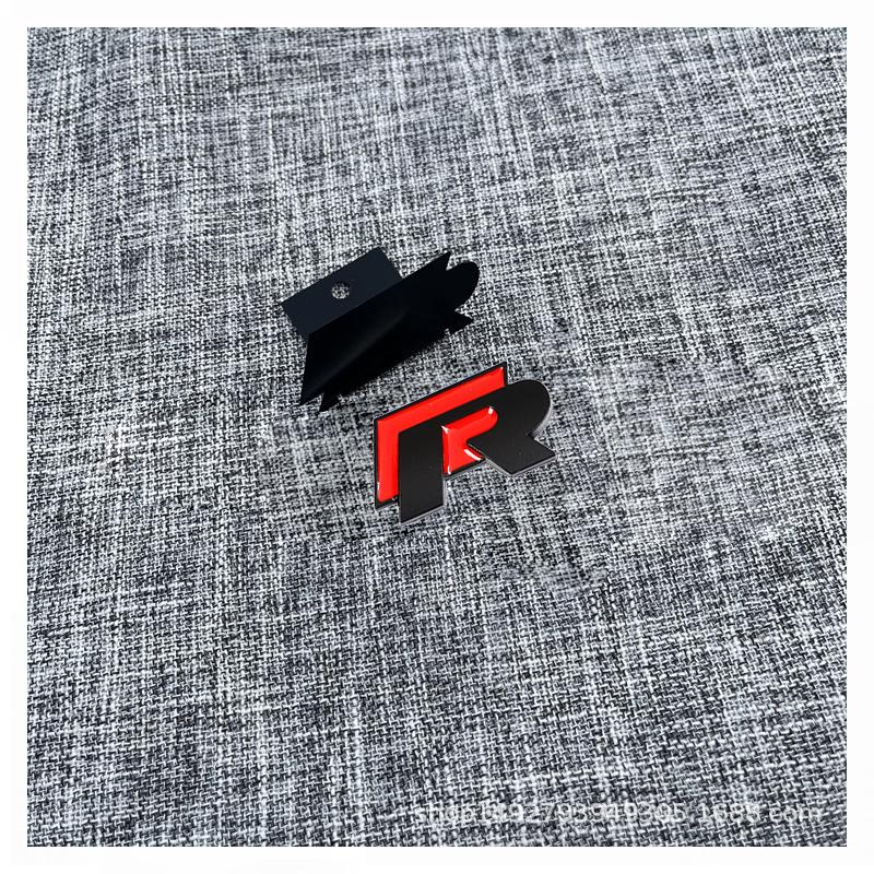 For VW R Rline Metal Car Front Grill Trunk Sticker Accessories For Volkswagen VW GTI Polo Golf MK8 Lamando Passat Magotan Tigu MZ2