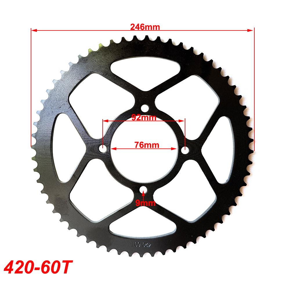 Звездочка 420-51T 53T 57T 60T 76MM для 50CC 70CC 90CC 110CC 125CC 140CC Питбайка, Мотокроссового мотоцикла, Квадроцикла, Багги, Картинг Запчасти