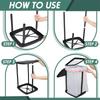 1PC Adjustable Height Camping With Manual Height Adjustment Office Expandable Kitchen Collapsible Trash Can Durable