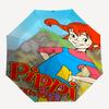 Pippi, LongstockingThemed Automatic Opening and Closing umbrella 8 Ribs, Suitable for Leisure and Going Out, Outdoor Accessory, Gothic Sty