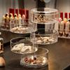Прозрачная вращающаяся шкатулка для косметики, серьги, ожерелье, коробка для хранения колец, браслетов, органайзер для ювелирных изделий