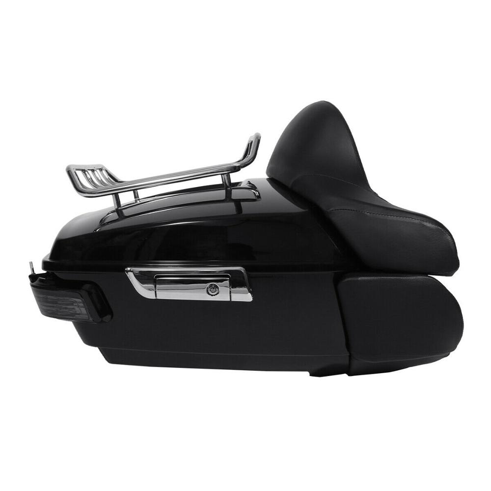 Багажник на задний кофр мотоцикла, световой динамик, подушка для Harley Touring Trunk Road King Glide 2014-2025