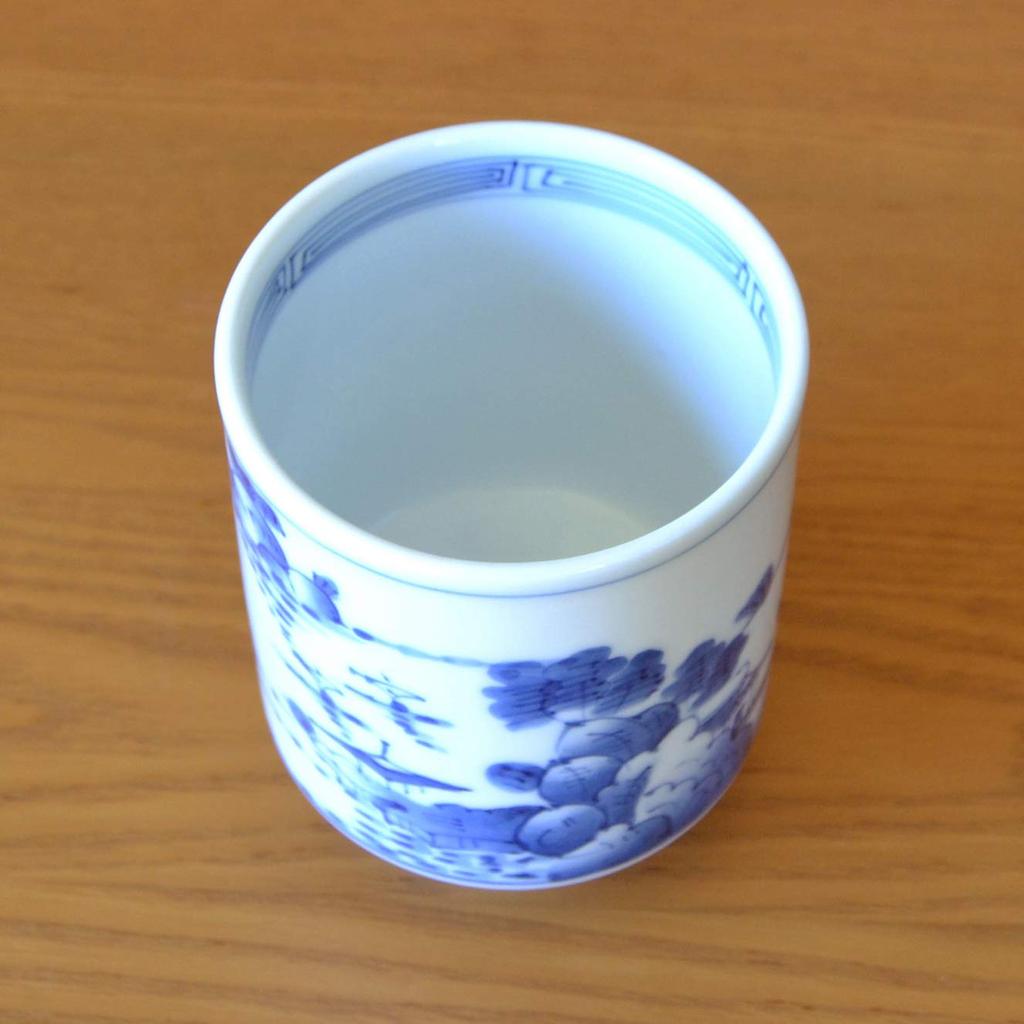 Arita Hasami Большая деревянная коробка для чая Yumi, чашка, роскошная, посуда, посуда, рукописная, Taitan, пейзаж, размер, чаша,