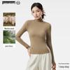 Women's Velvet High Neck Warm Turtleneck Long Sleeve Top - Autumn/Winter Base Layer