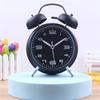 Alarm Clock, Noiseless Clock with Light and Noiseless for Heavy Sleepers 4.6" Analogue Alarm Clock