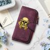 Gothic Skull Print Long Wallet Portable Card Holder Casual Fashion Purse