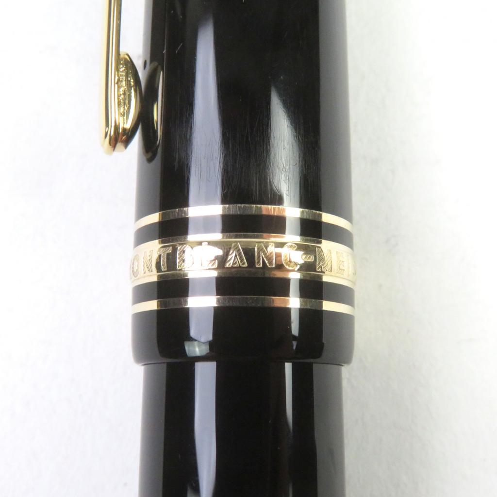 Great MONTBLANC fountain pen Meisterstck 149 White Star logo engraving 18K Used