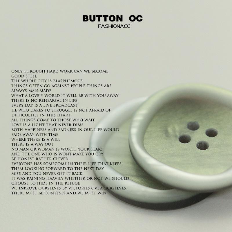 Resin Four-Eye Button Outer Circle Inner Button Suit Suit Men'S And Women'S Clothing Universal Button Jacket Sweater Button