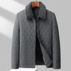 New Autumn and Winter Cotton Coats for Men with Velvet and Thickened Lapels To Keep Warm and Casual for Middle-aged and Elderly Men.