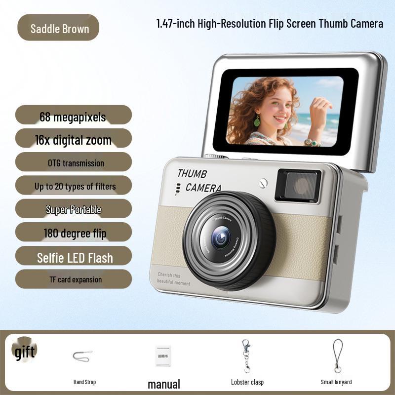 Y11 Mini Autofocus Student Camera - 68MP HD CCD