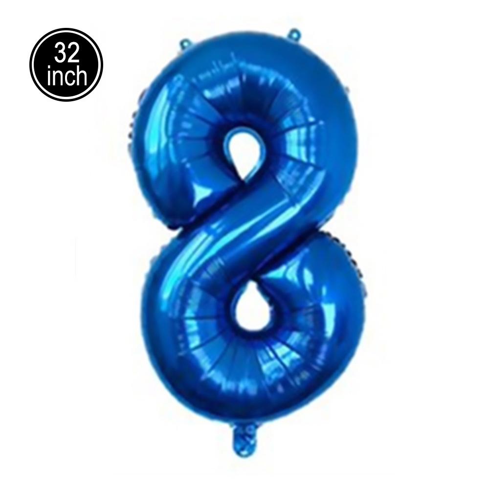 Воздушный шар из алюминиевой фольги с номером 0-9 в стиле поезда на день рождения, креативный мультфильм, украшение из воздушных шаров в синей серии