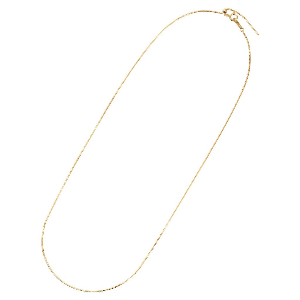 18K Gold Necklace K18 Venetian Chain 45cm Type Adjuster Width [Fairy Kallet] (Pin 0.8mm Approx. 2.2g)
