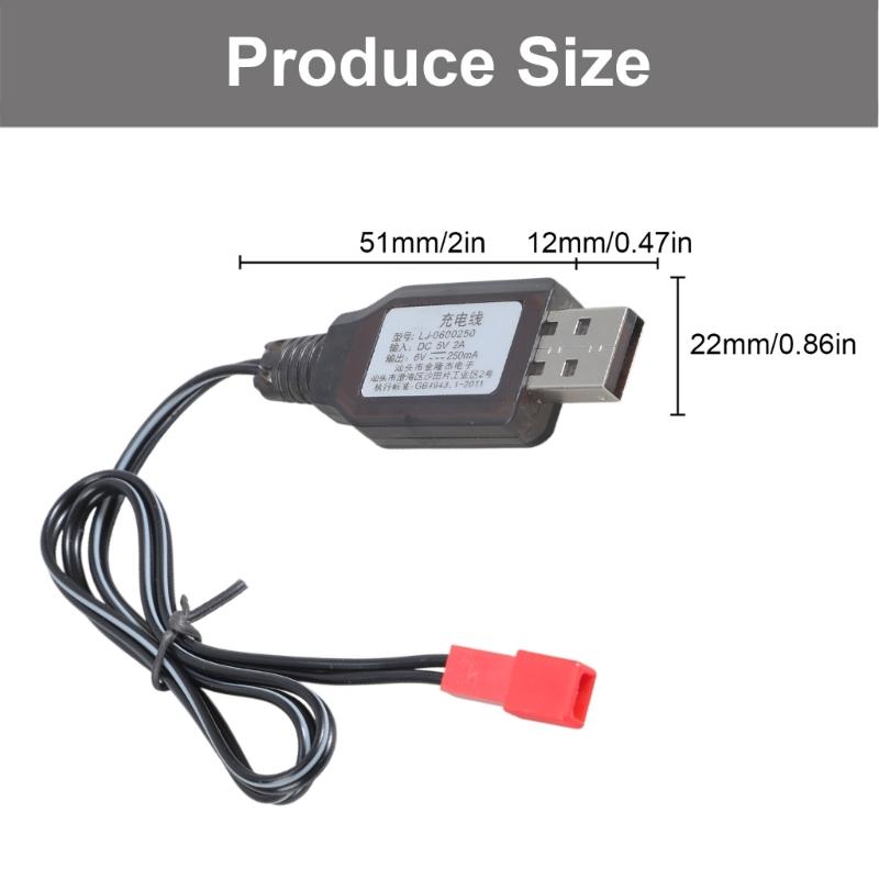 JST Plug Lithium Battery Charger Wire 6V Charging Cable Cord for Electric Toy Robot Remote Controlled Car 50cm