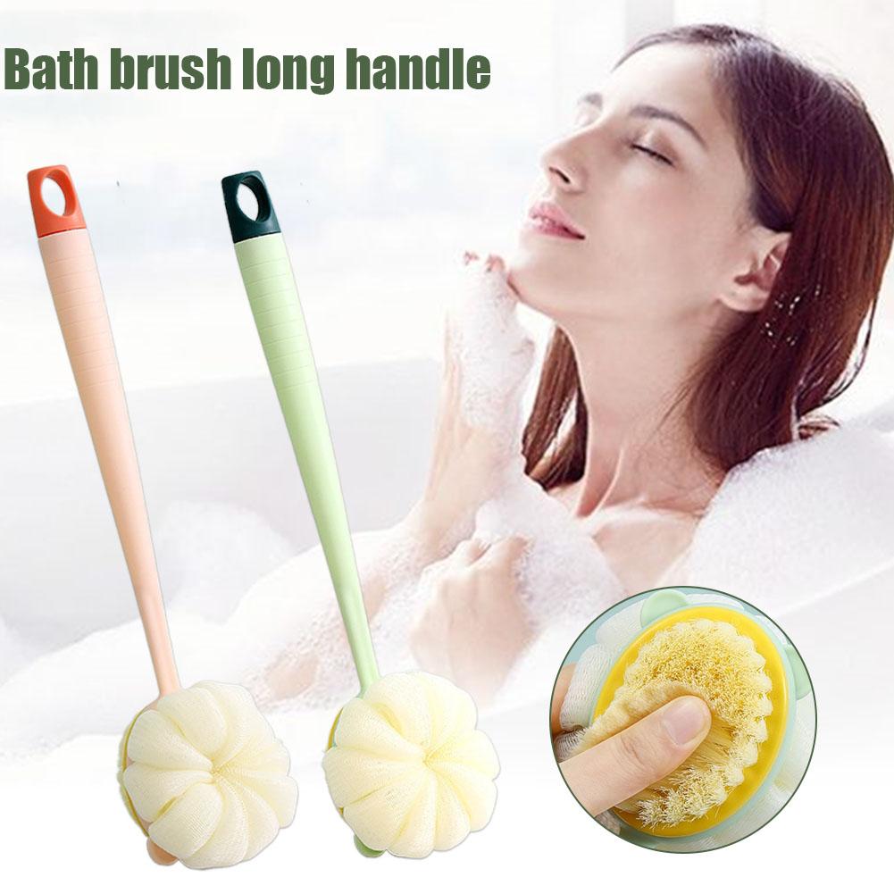 Щетка для ванны с длинной ручкой и мягкой щетиной, противоскользящая ручка, подходит для мытья душа, B6K0