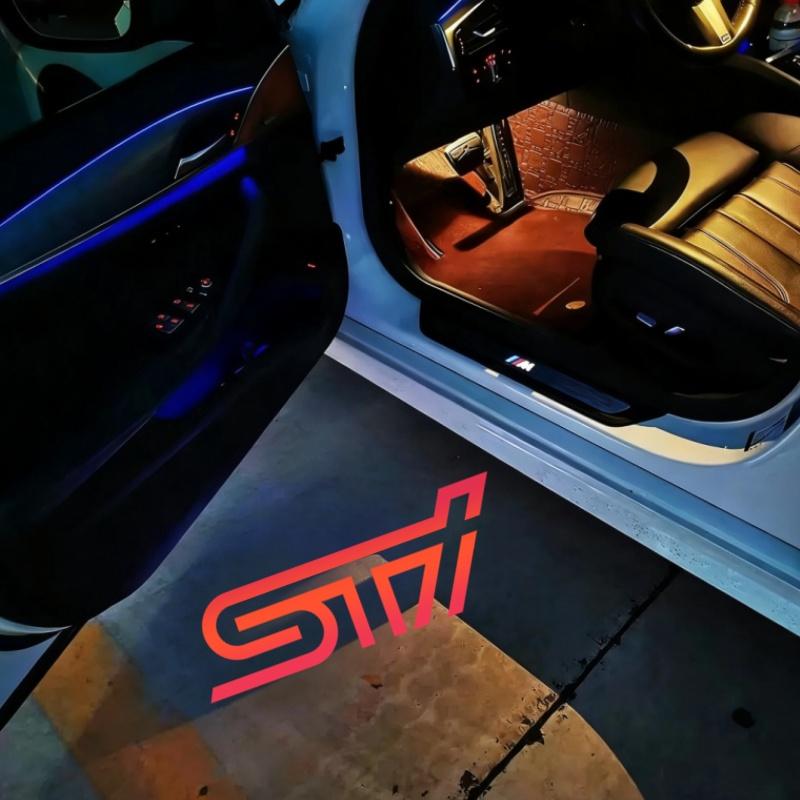 2Pcs Car Door Projector Lamps Welcome Lights Accessories For Subaru Forester Outback SJ SK Legacy BR XV Impreza GVP Tuningrtu65