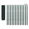 VidaXL Garden Border Fence Set Euro 25 X 1.7 M Steel Green 142380