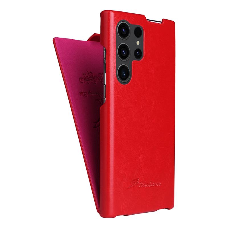 Новый роскошный ультратонкий чехол-книжка из однотонной кожи для Samsung S25 Ultra Plus S23 S22 S24 Ultra Plus, противоударная задняя крышка