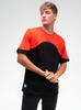 Men's Short Sleeve T-Shirt Black/Red GOOD LUCK Shoulder Pad L