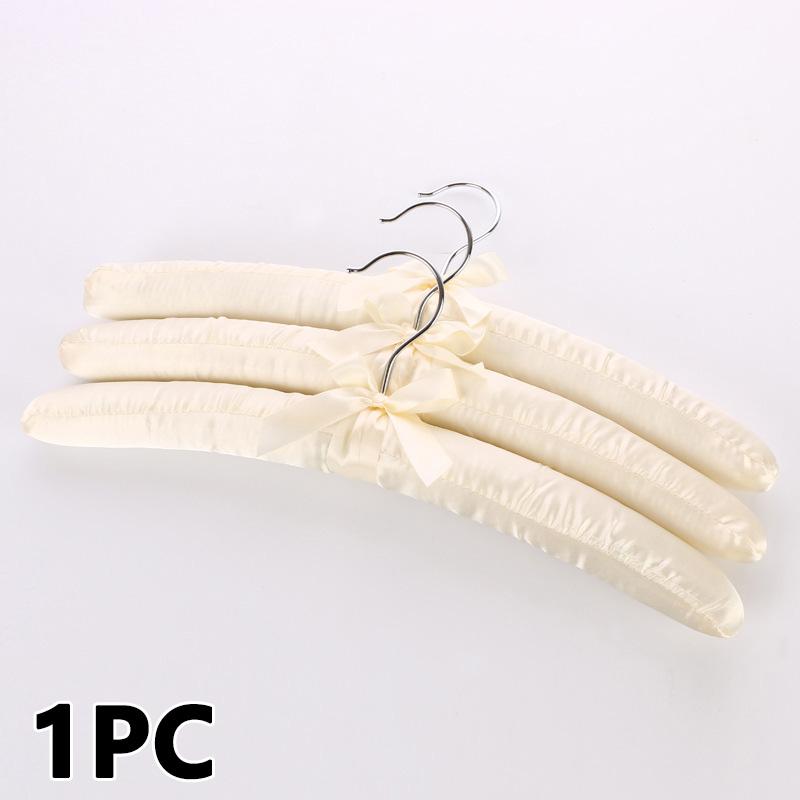 1PC Clothes Shop Clothes Hanger Silk Wrapped Storage Holder Sponge Hangers Padded Hanger Satin